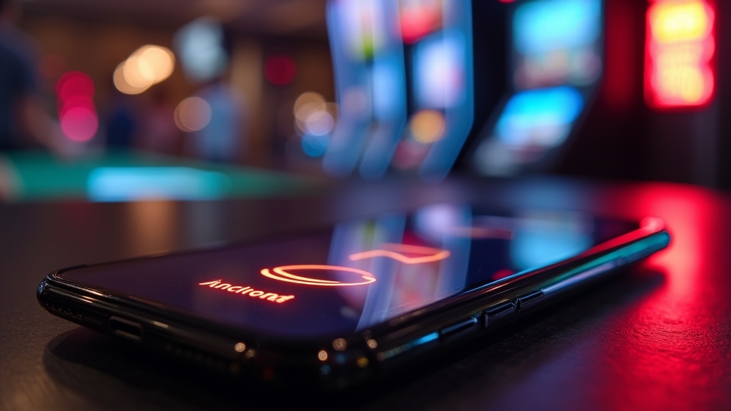 Android and iPhone showing secure casino app download screens